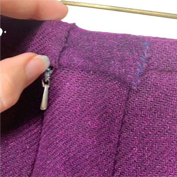 Vintage 50s Dereta Purple Blazer Pencil Skirt Set Large - Picture 5 of 15